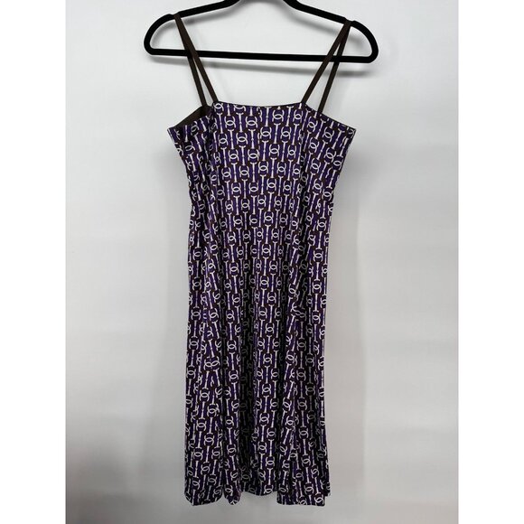 Herion Women Vintage Italian Silk Purple Stretchable Dress. size 44 us 8 - Picture 3 of 9